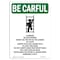 Signmission OSHA BE CAREFUL Sign, Always Face Ladder W/ Symbol, 24in X 18in Decal, 18" W, 24" L, Portrait OS-BC-D-1824-V-10083 - alternate 1